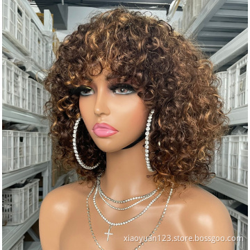 Mayqueen Vendor Ombre Color Water Wave Brazilian Virgin Hair Wig For Black Woman Wholesale Human Hair HD Lace Front Wig